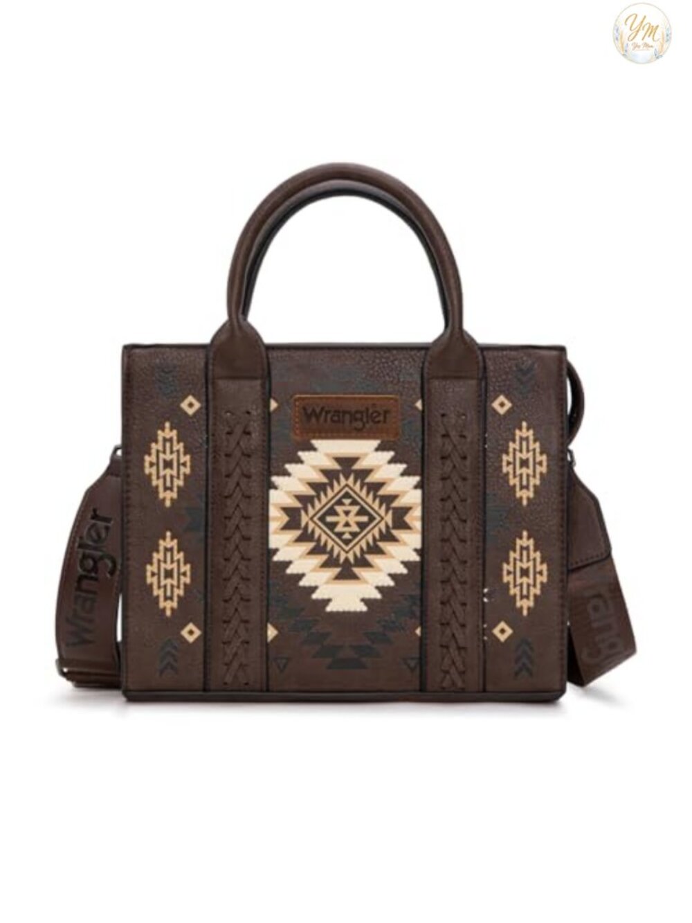 Floral Print Braided Tote Handbag with Adjustable Shoulder Strap Faux Leather